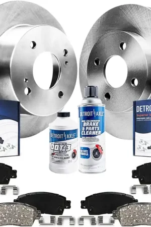 10pc Front & Rear Disc Rotors and Ceramic Brake Pads Kit Worldwide Shipping